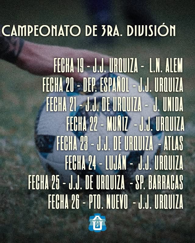 JJUrquiza, J.J.Urquiza, Juveniles, Tercera División, 2026, Reserva, 3ra