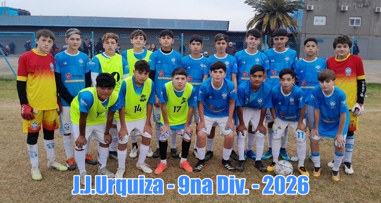 JJUrquiza, J.J.Urquiza, Novena División, 9na, Juveniles, inferiores, 2026, AFA